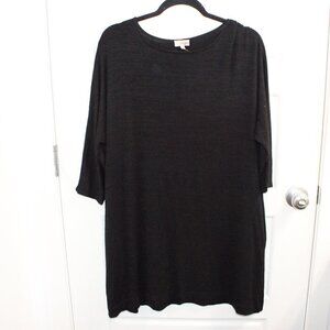 3/$30 Aritzia Wilfred Black Scoop Neck Shift‎ Dress Size Small 3/4 Length Sleeve